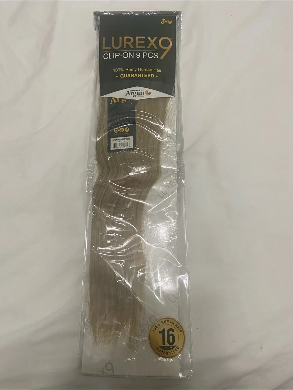 9-Piece Clip-On Remy Human Hair Extensions - Blonde